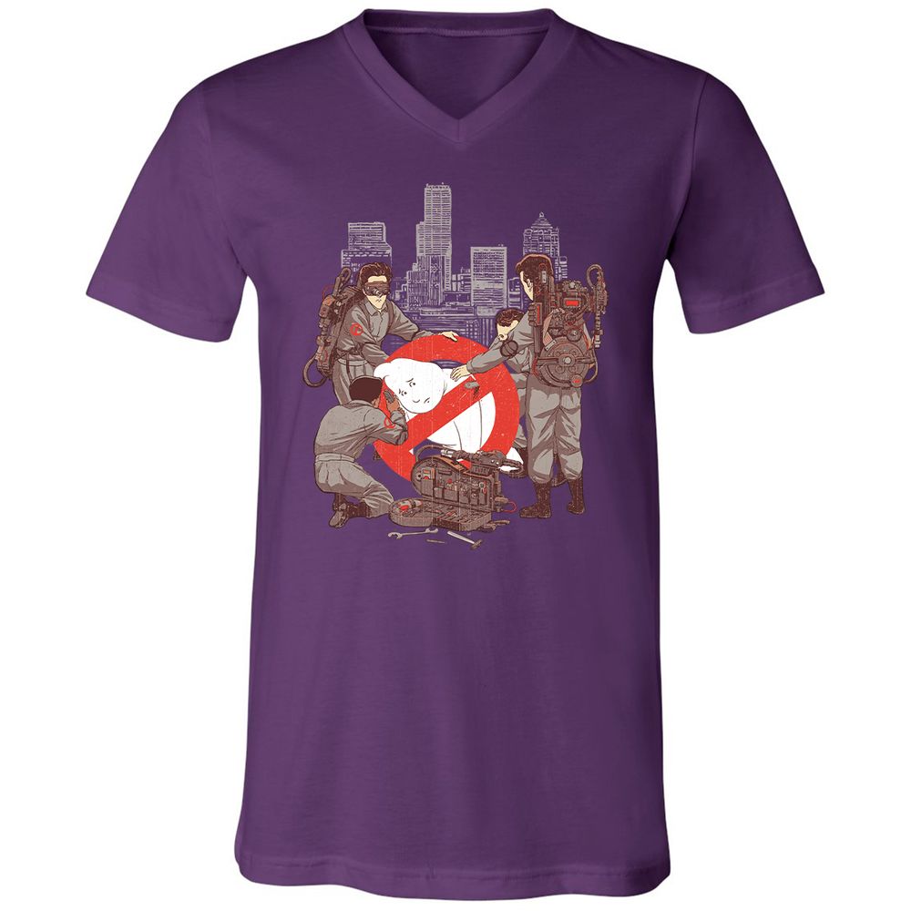 Unisex V-Neck T-Shirt - 3AZ4PVEQ - Team Purple - 9