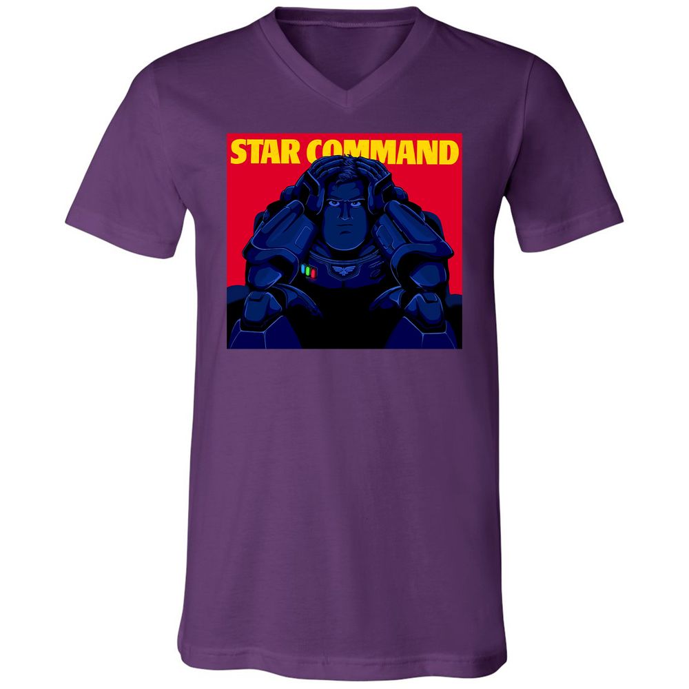 Unisex V-Neck T-Shirt - L4BCG3JN - Team Purple - 9