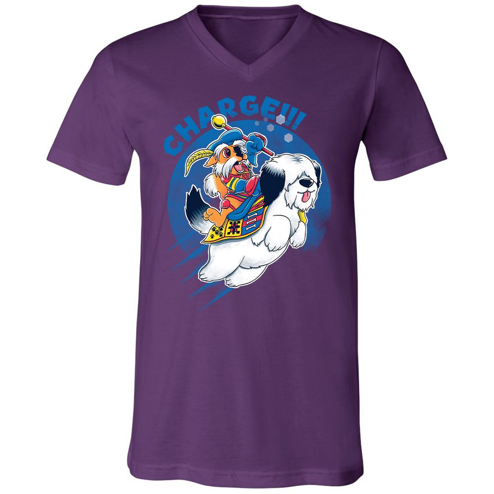 Unisex V-Neck T-Shirt - ME9HB4JU - Team Purple - 9