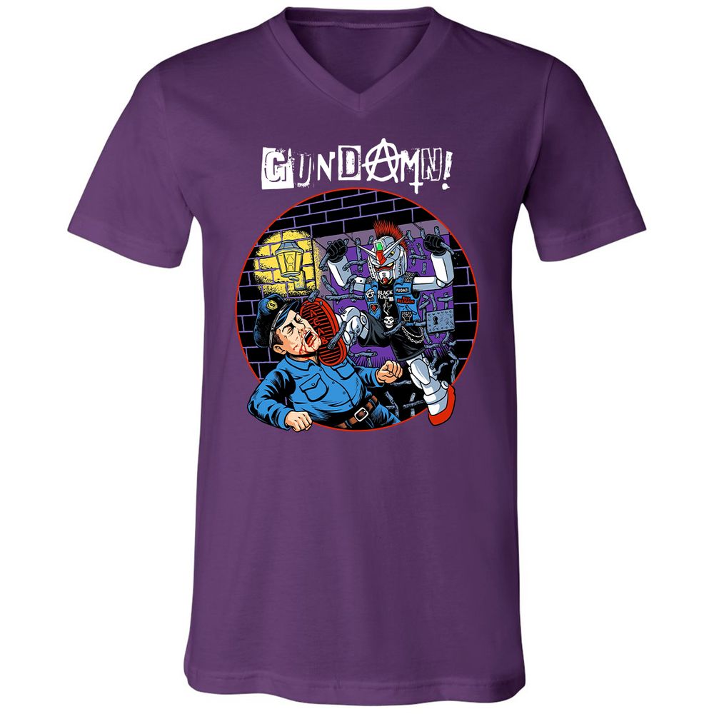 Unisex V-Neck T-Shirt - ZL4MBJFX - Team Purple - 9