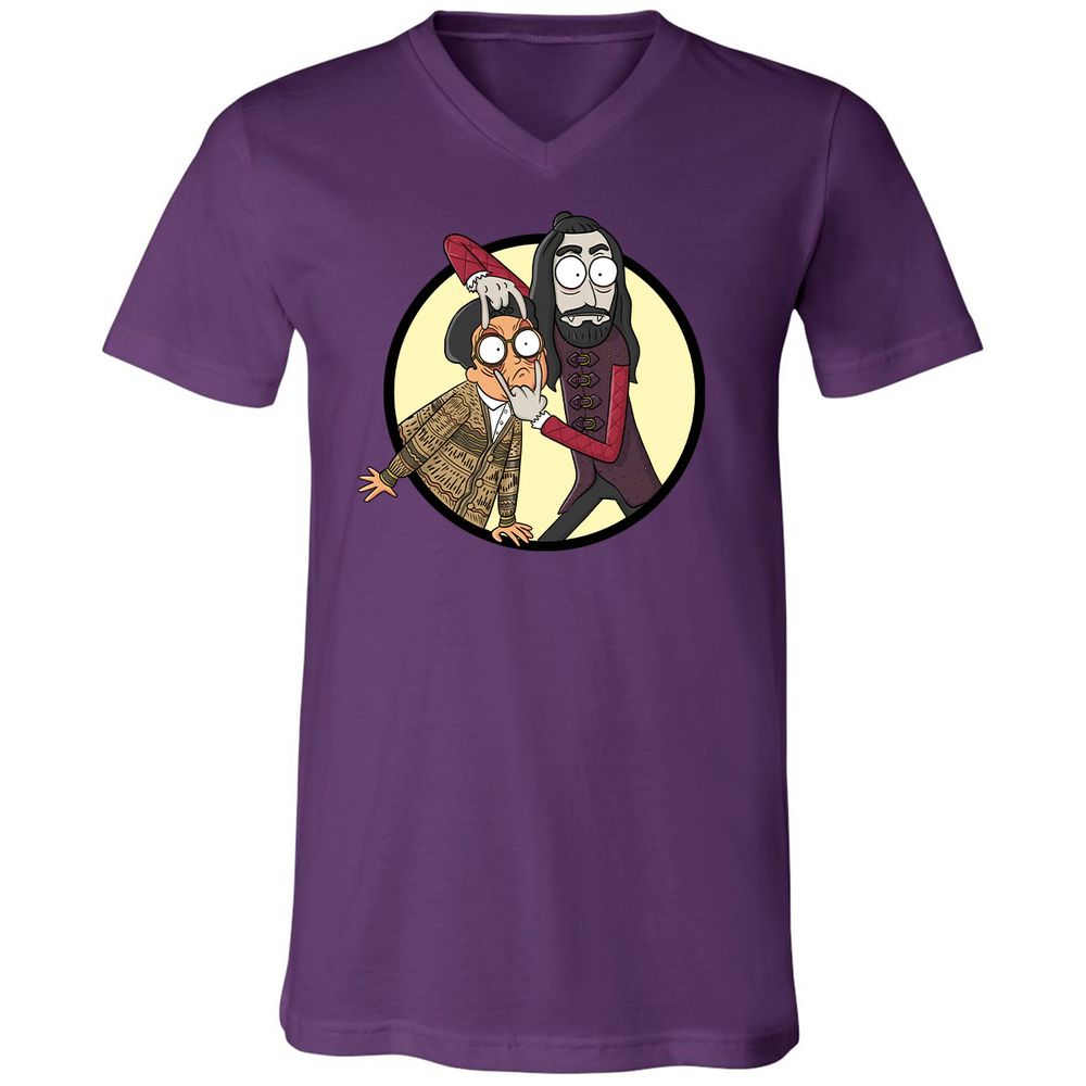 Unisex V-Neck T-Shirt - DMQHTTAG - Team Purple - 9