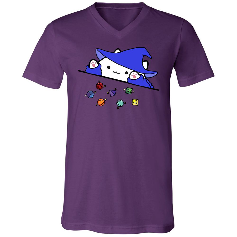 Unisex V-Neck T-Shirt - ZUYVRRDU - Team Purple - 9