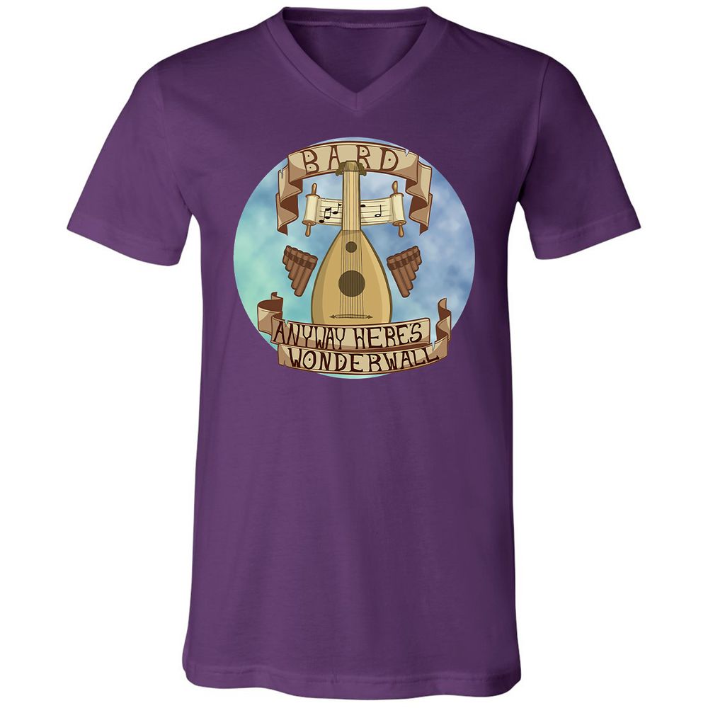 Unisex V-Neck T-Shirt - BGAU93W9 - Team Purple - 9