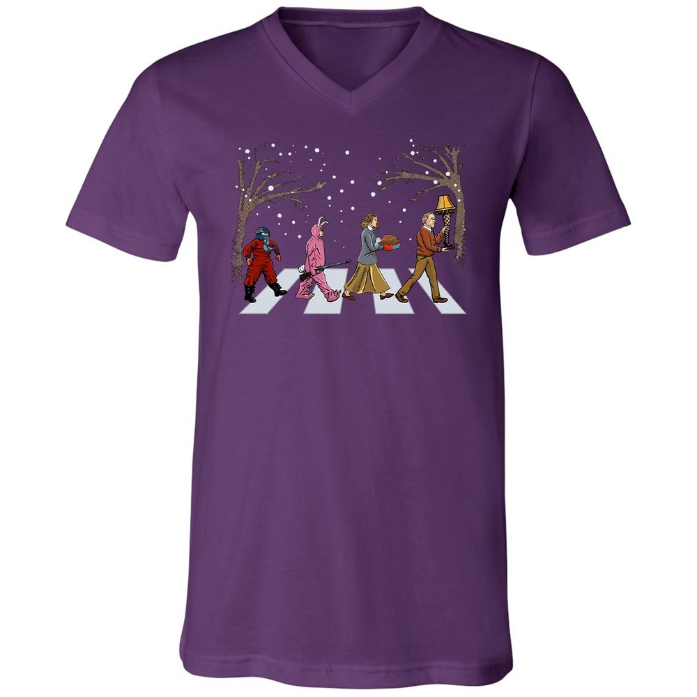Unisex V-Neck T-Shirt - VKF69S2J - Team Purple - 9