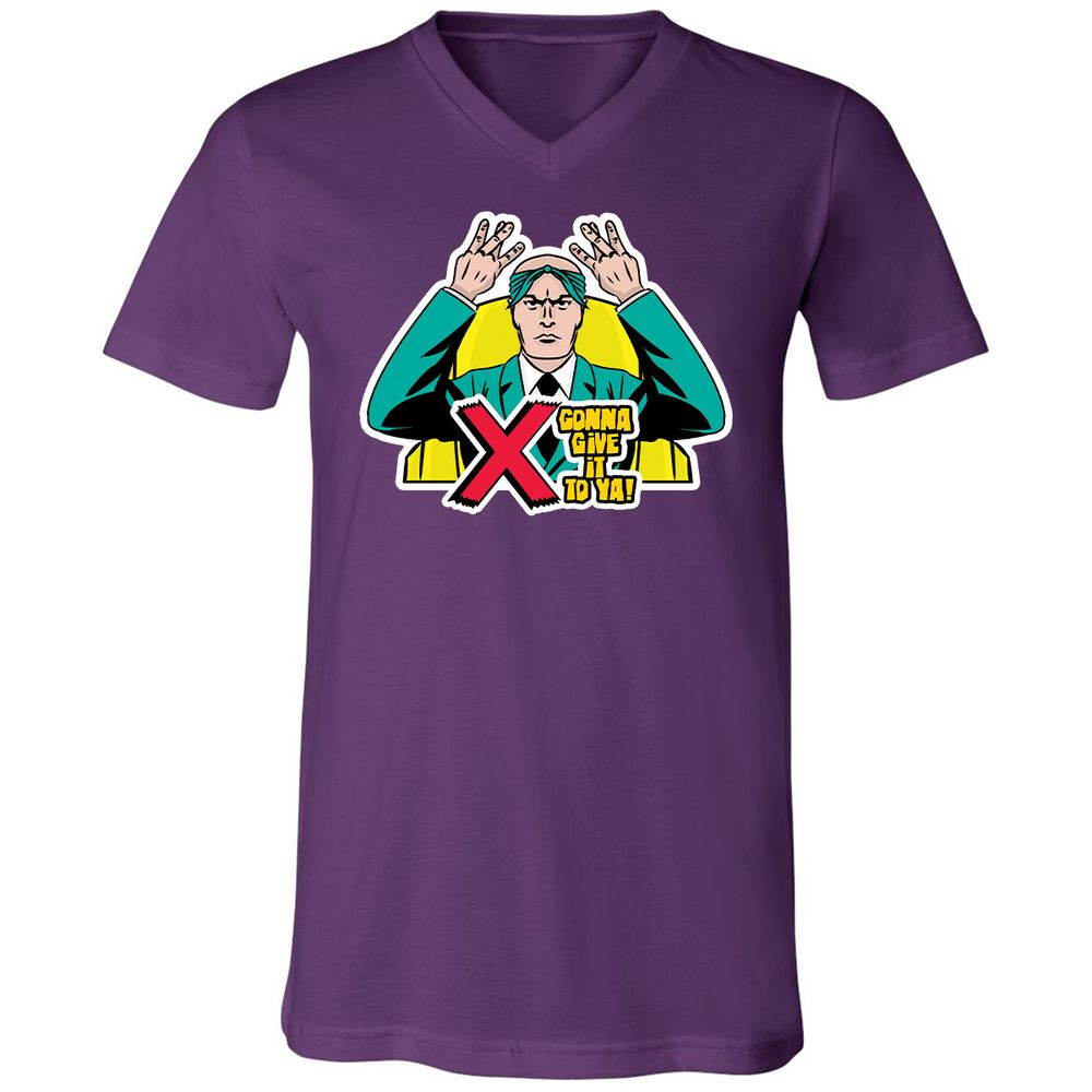 Unisex V-Neck T-Shirt - K3K2HSDX - Team Purple - 9