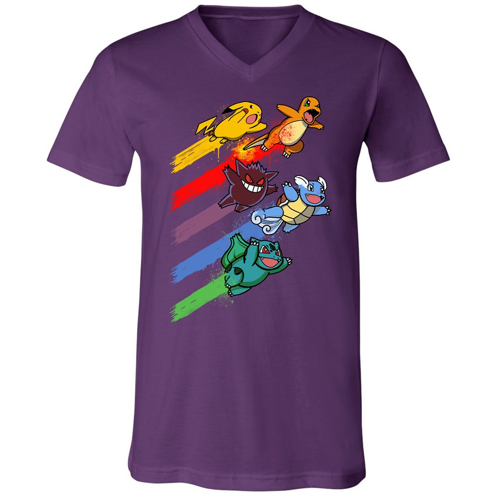 Unisex V-Neck T-Shirt - AX36VT72 - Team Purple - 9