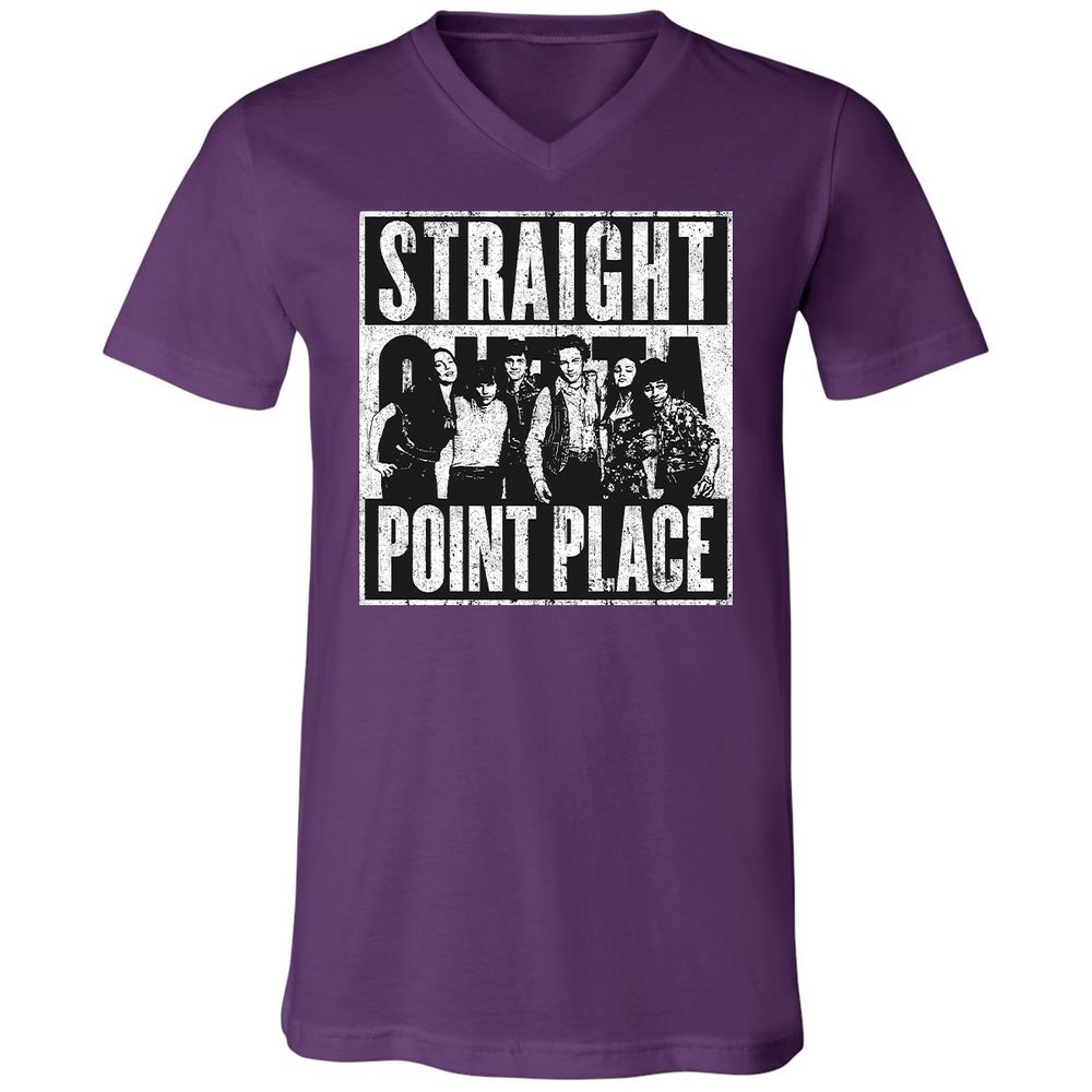 Unisex V-Neck T-Shirt - 49ZE5VGG - Team Purple - 9