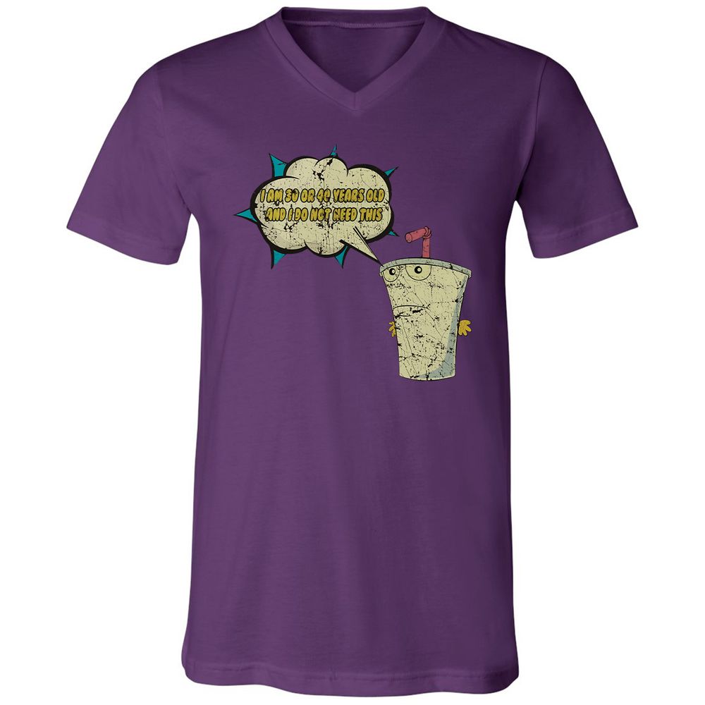 Unisex V-Neck T-Shirt - 669GP9DU - Team Purple - 9