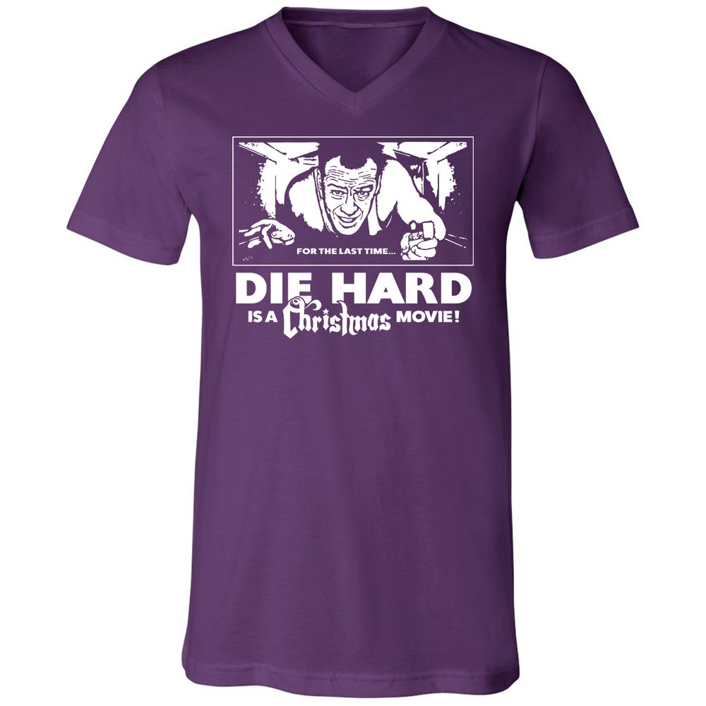 Unisex V-Neck T-Shirt - HDZBUXF8 - Team Purple - 9