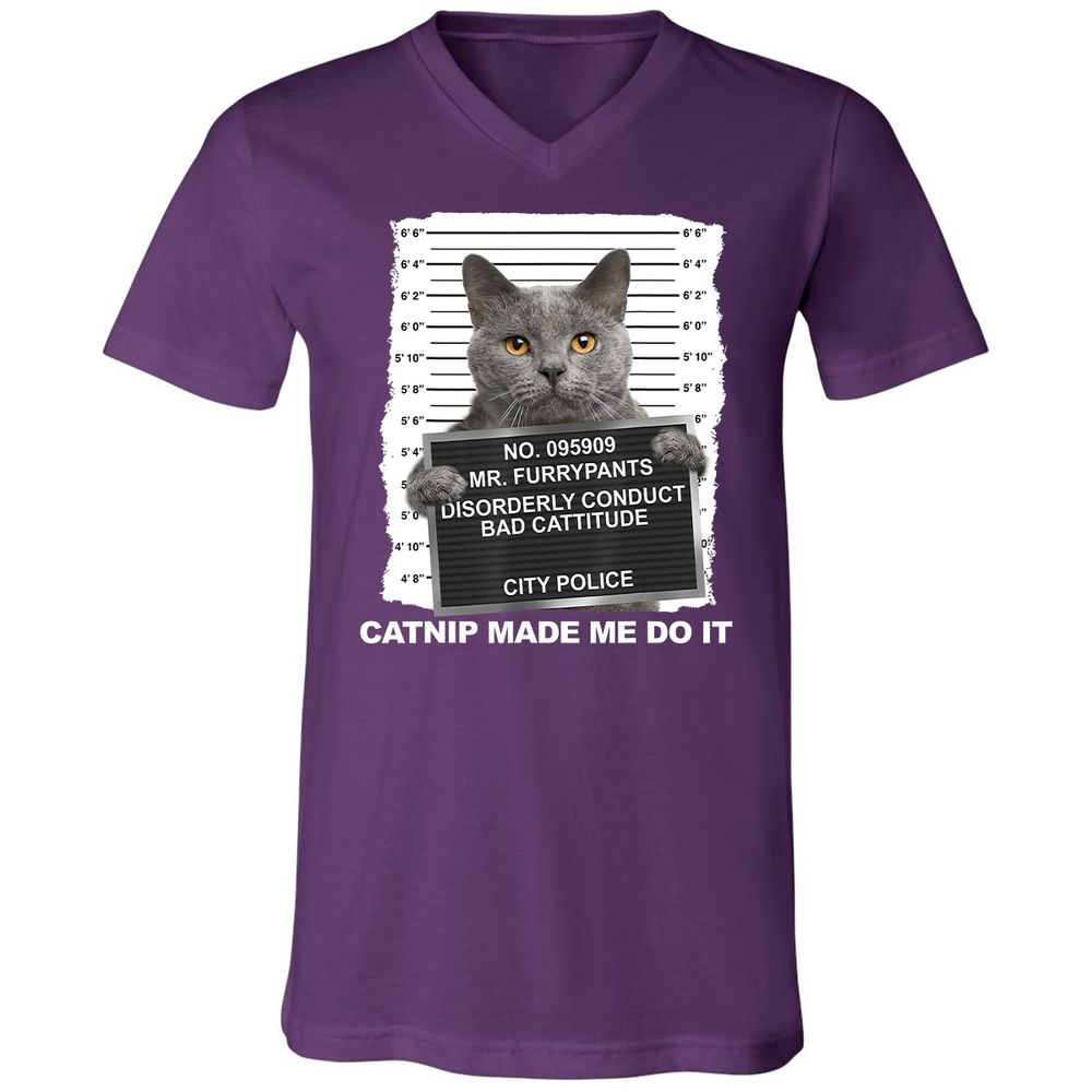 Unisex V-Neck T-Shirt - XZKU45LK - Team Purple - 9