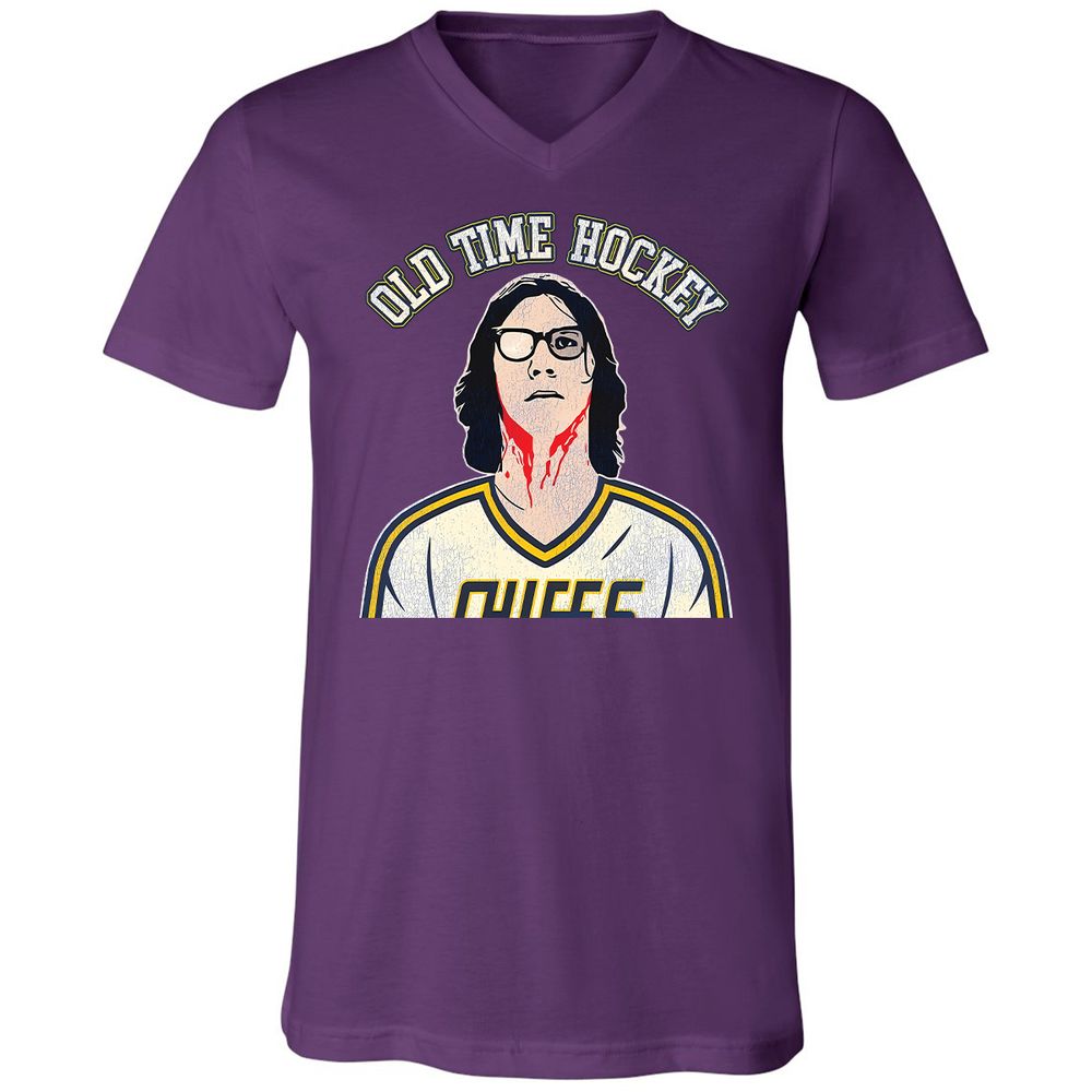 Unisex V-Neck T-Shirt - Y2W9GMUV - Team Purple - 9