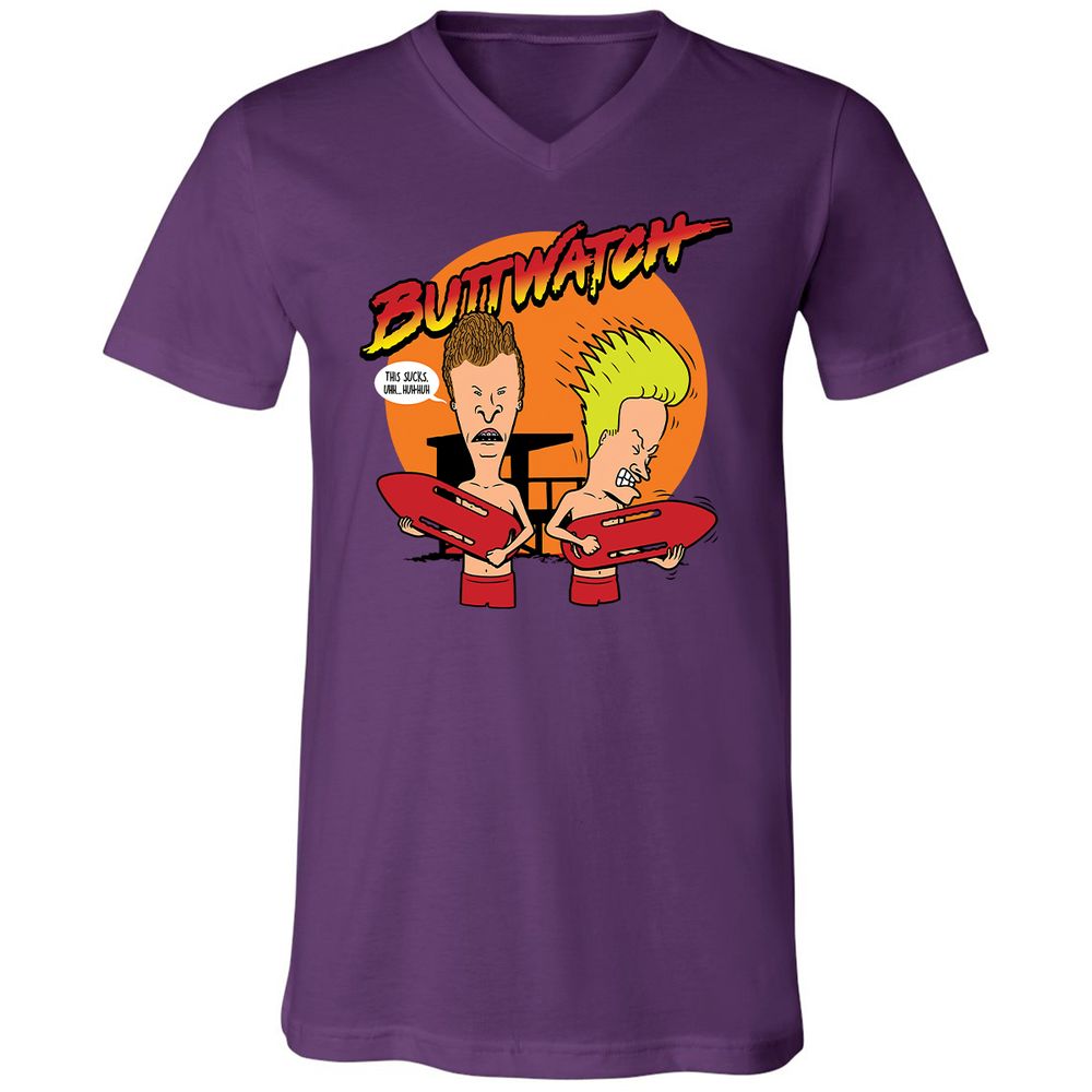 Unisex V-Neck T-Shirt - MZ2D34U5 - Team Purple - 9