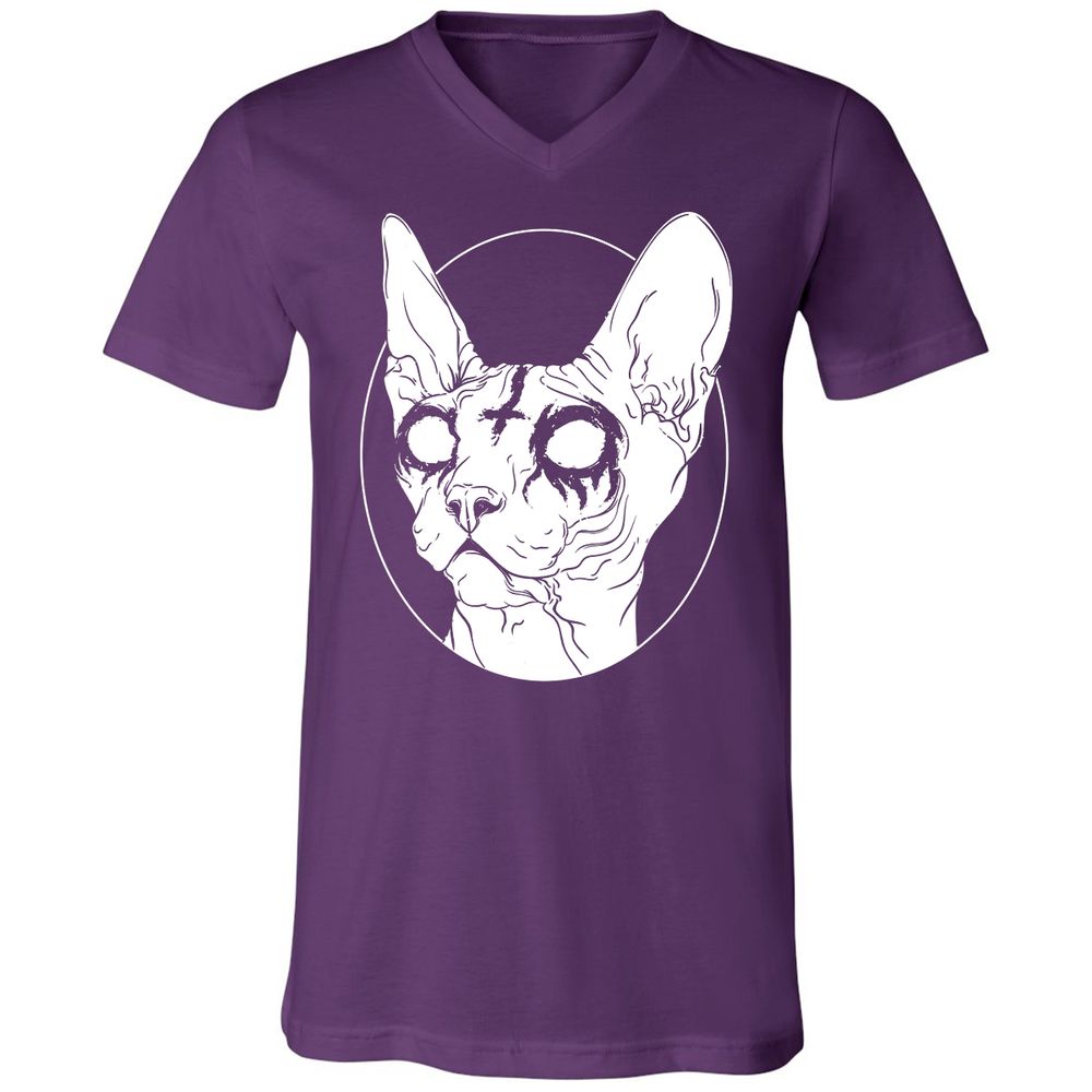 Unisex V-Neck T-Shirt - XN97RFH6 - Team Purple - 9