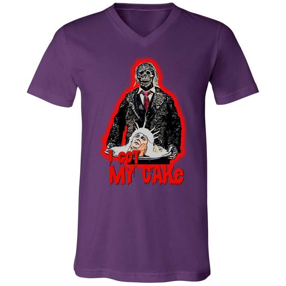 Unisex V-Neck T-Shirt - 45PAND11 - Team Purple - 9
