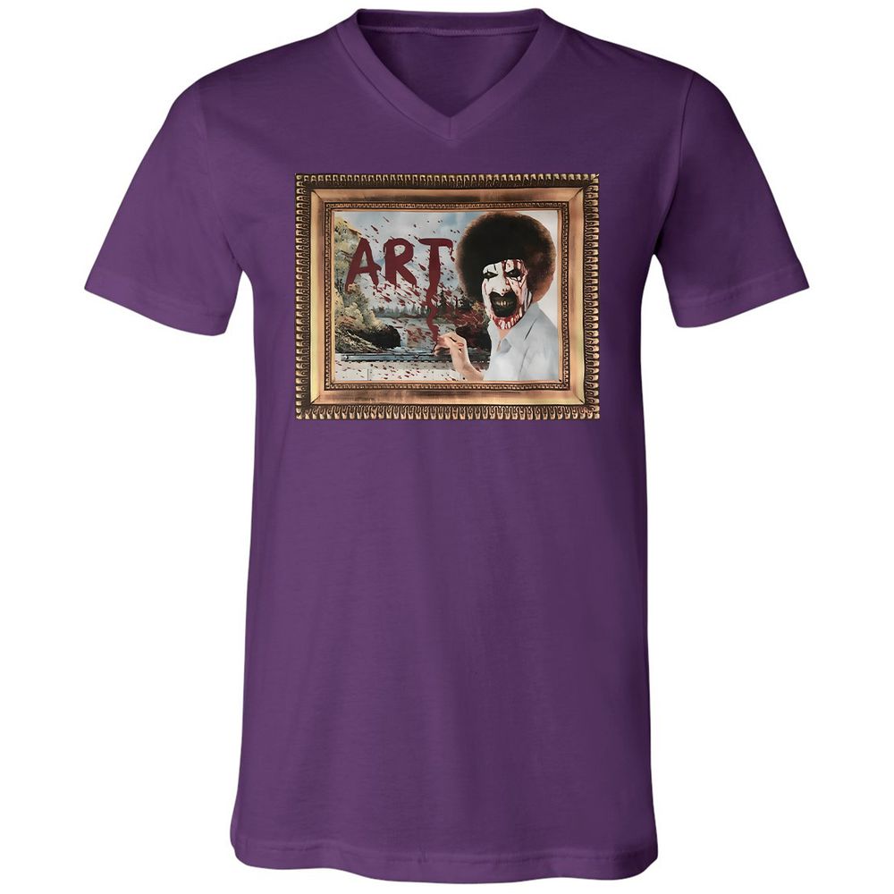 Unisex V-Neck T-Shirt - BWV4E9M1 - Team Purple - 9