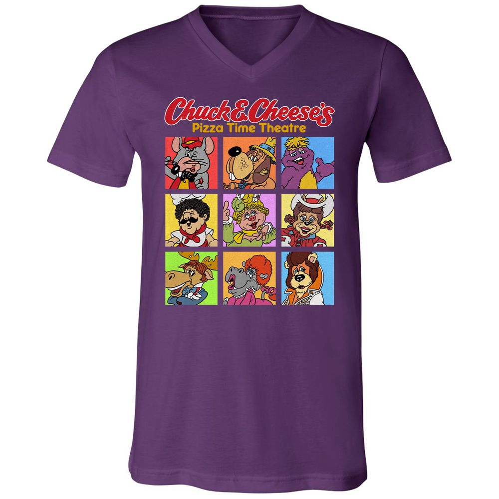 Unisex V-Neck T-Shirt - ARA9Y22D - Team Purple - 9