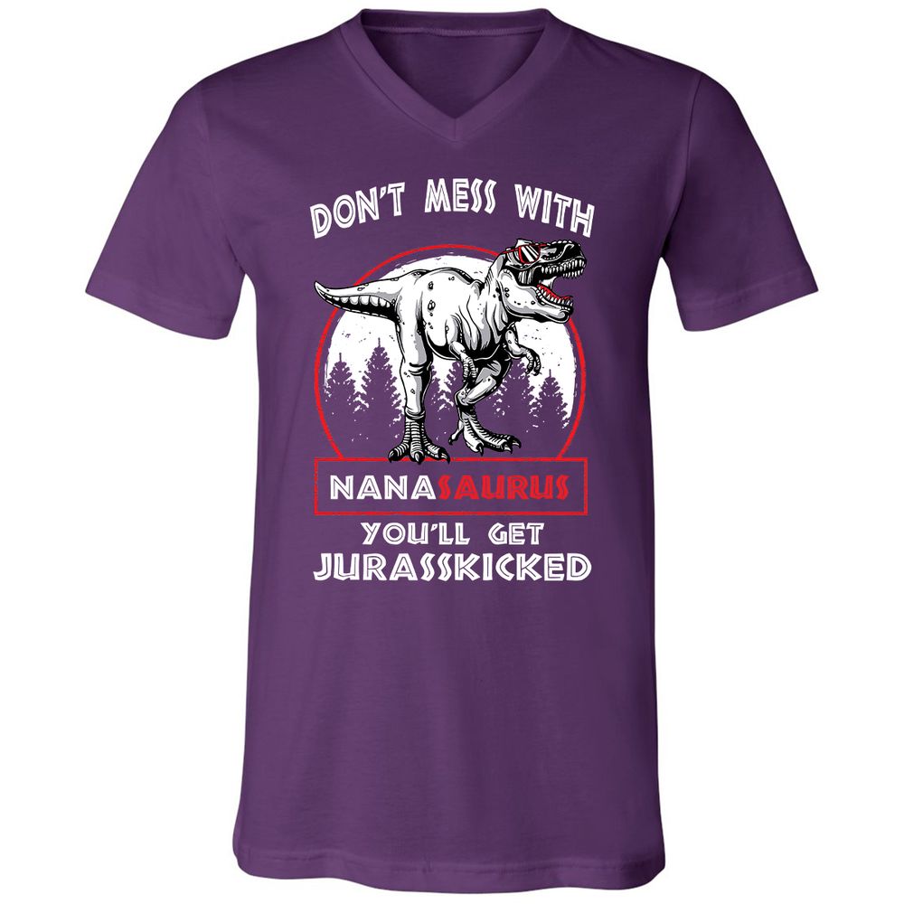 Unisex V-Neck T-Shirt - WUGKNY4E - Team Purple - 9