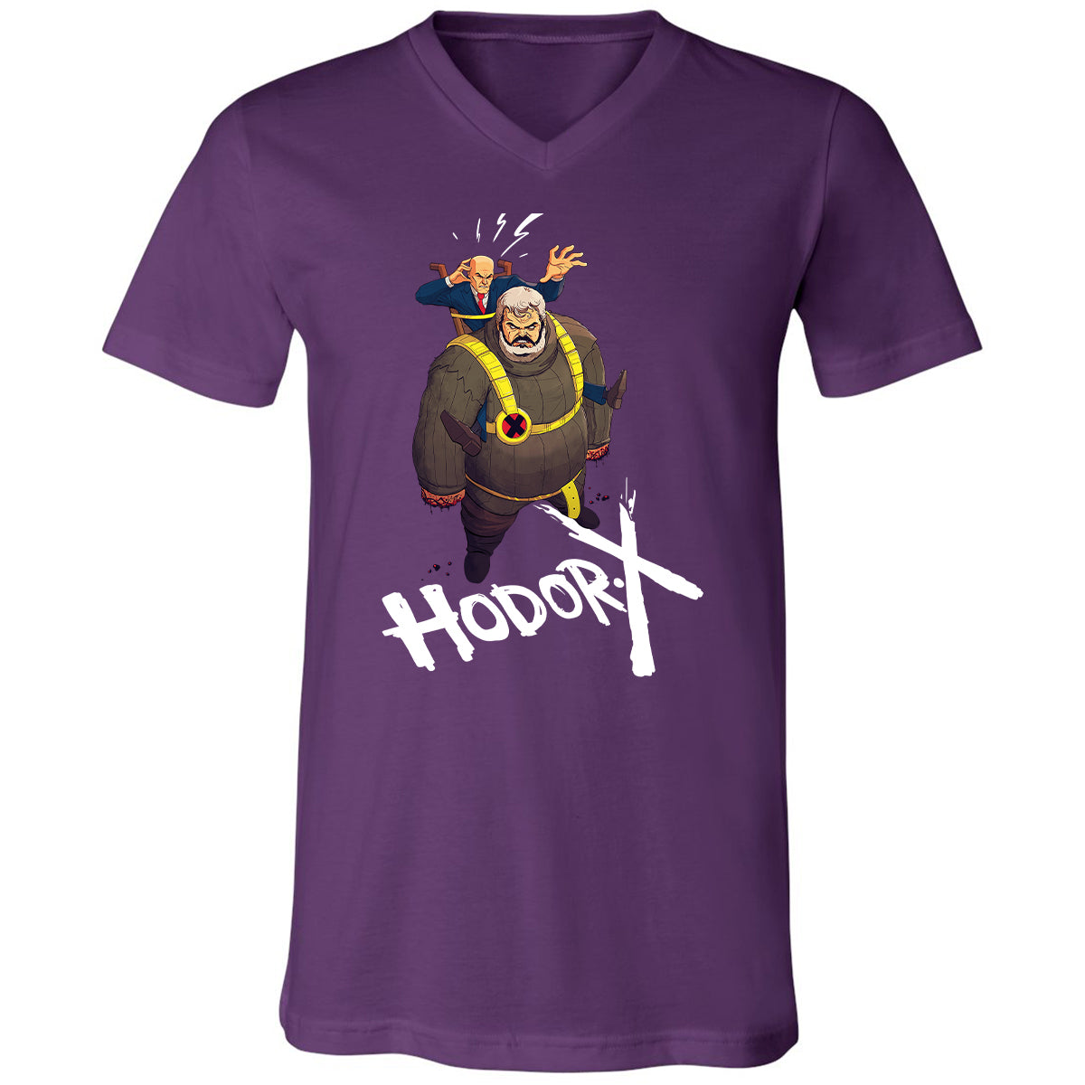 Unisex V-Neck T-Shirt - PQQHWXBV - Team Purple - 9