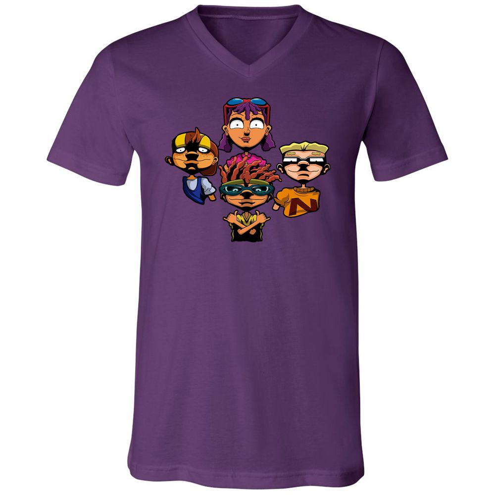 Unisex V-Neck T-Shirt - AZ3SAE4U - Team Purple - 9