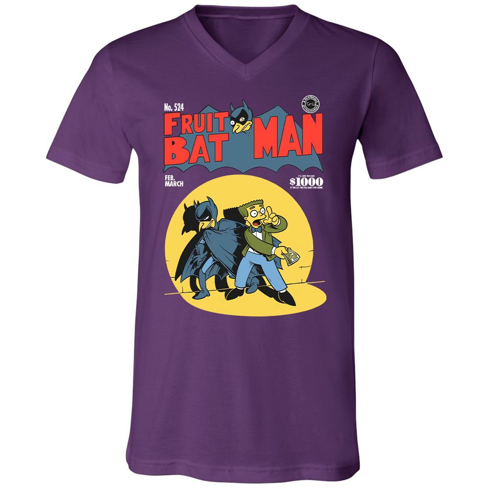 Unisex V-Neck T-Shirt - BVDYJBS7 - Team Purple - 9