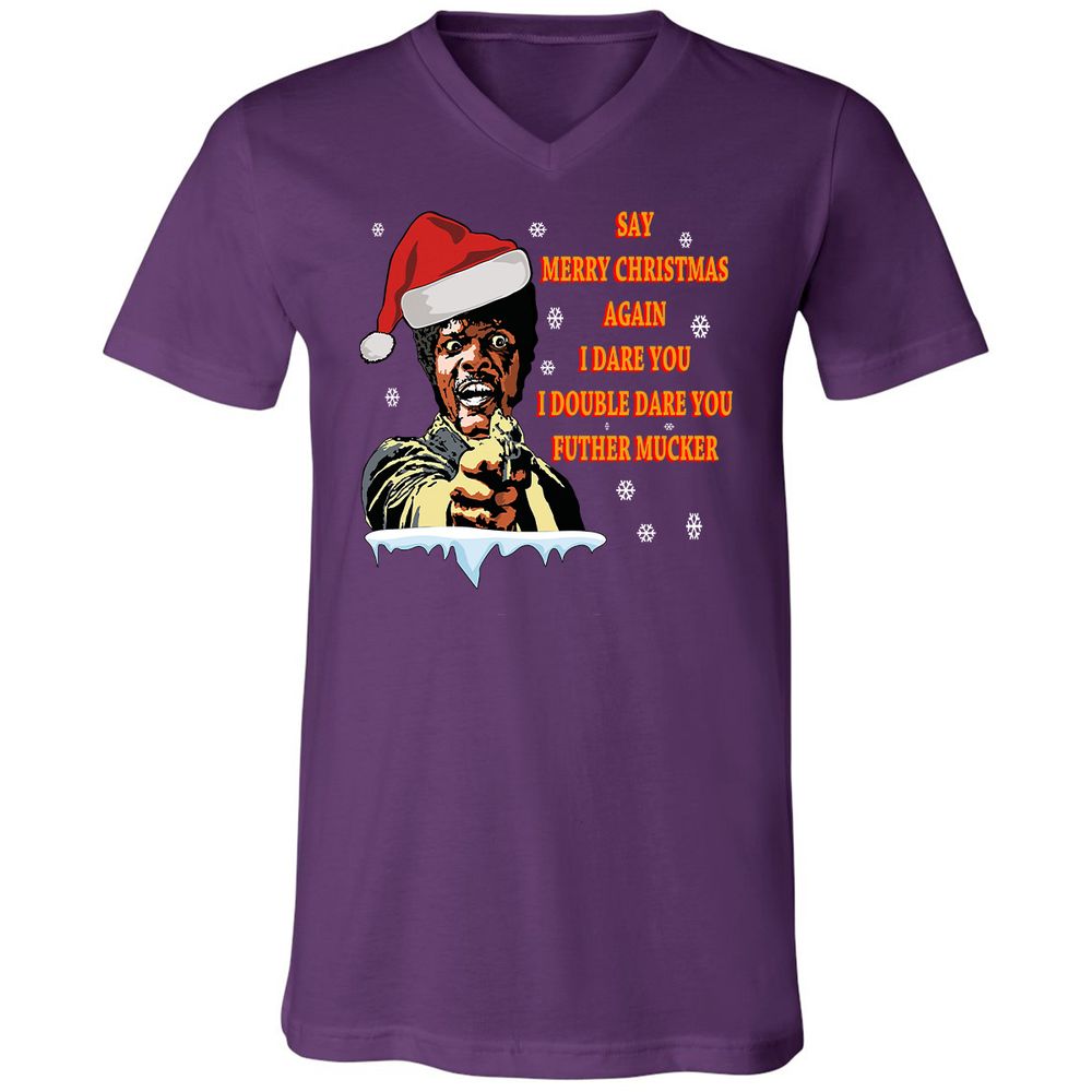 Unisex V-Neck T-Shirt - FHMH5ACD - Team Purple - 9