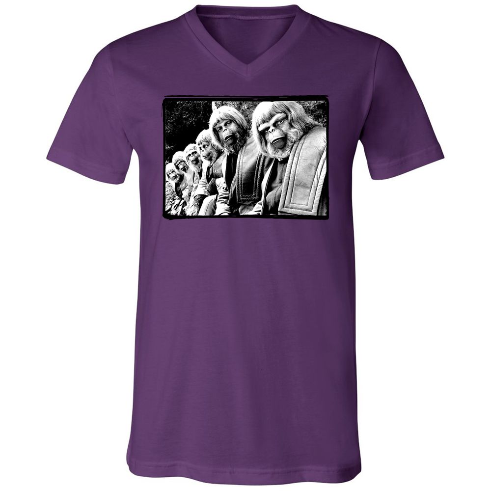Unisex V-Neck T-Shirt - Z1KHP5M6 - Team Purple - 9