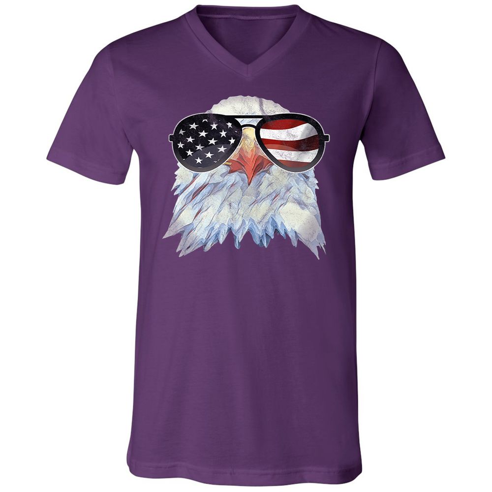 Unisex V-Neck T-Shirt - 2RLNRDUQ - Team Purple - 9
