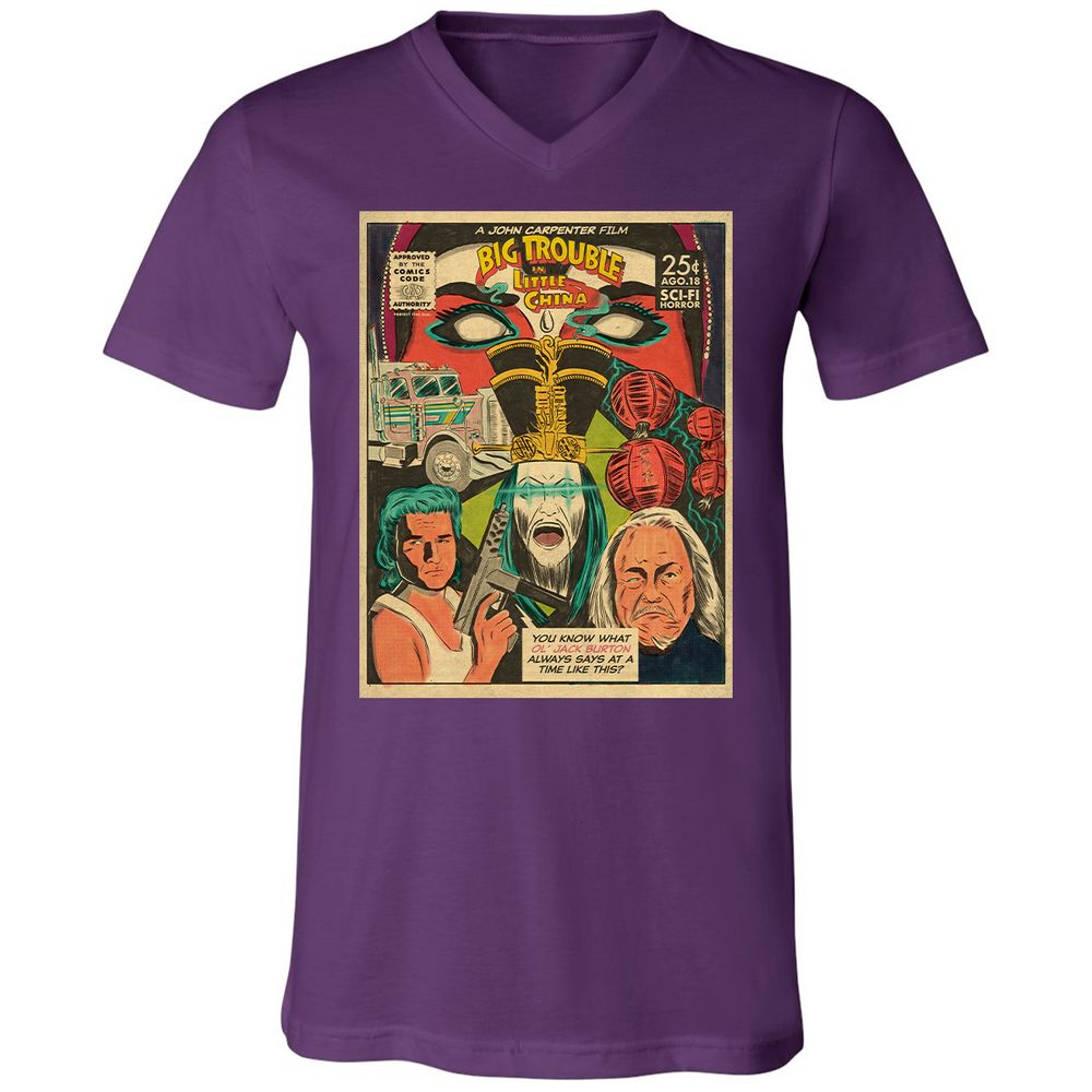 Unisex V-Neck T-Shirt - XYU8TWD1 - Team Purple - 9