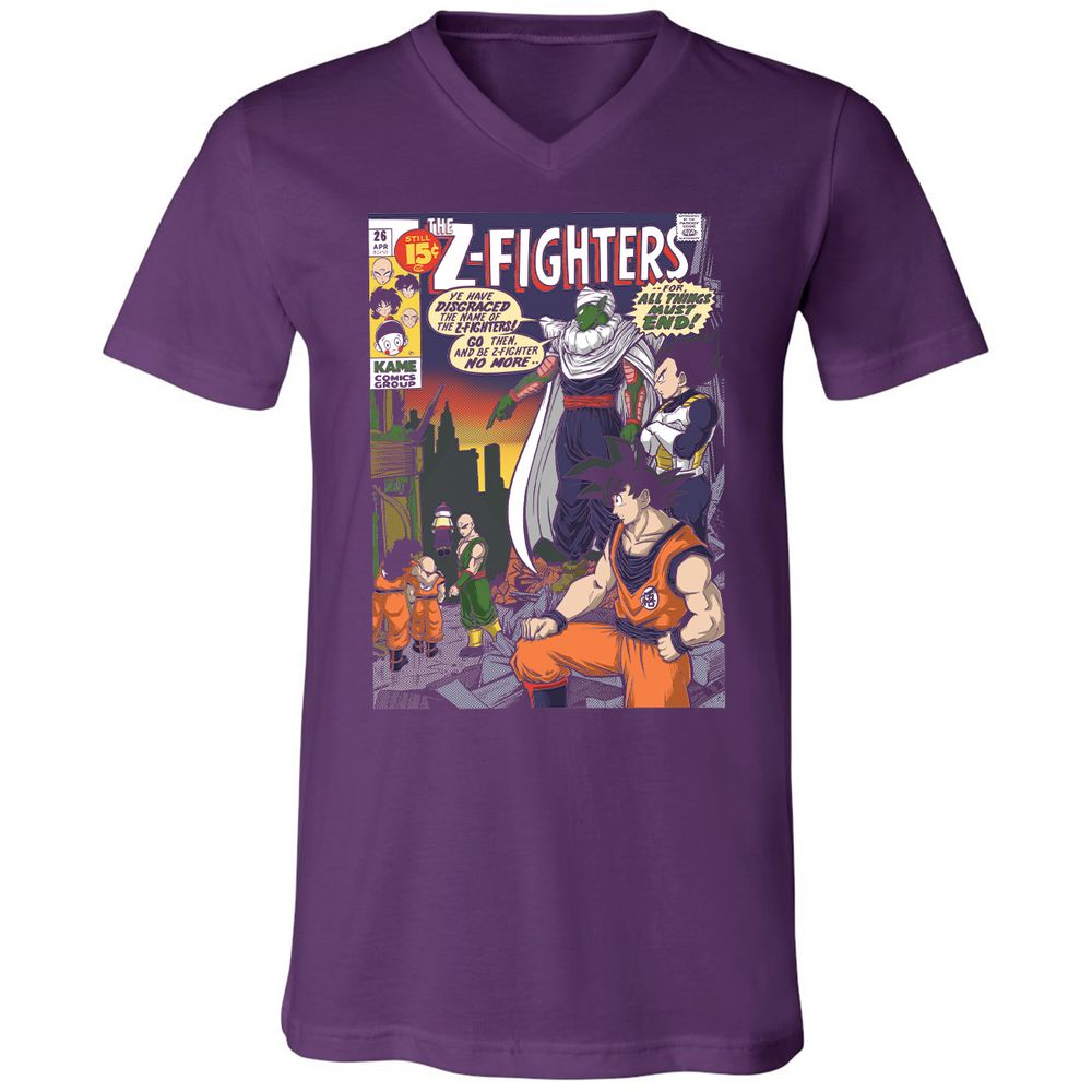 Unisex V-Neck T-Shirt - 8SUQC3H9 - Team Purple - 9