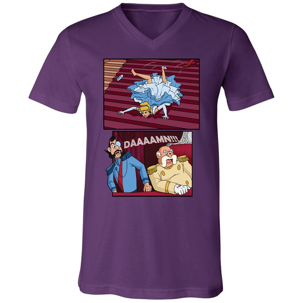 Unisex V-Neck T-Shirt - ZRTJZWB6 - Team Purple - 9