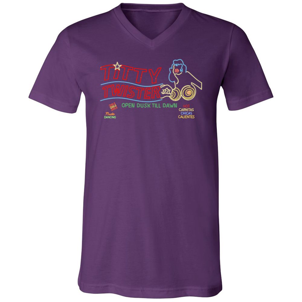 Unisex V-Neck T-Shirt - C4A3BBA9 - Team Purple - 9
