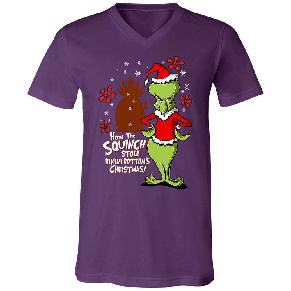 Unisex V-Neck T-Shirt - 8E6YCAYB - Team Purple - 9
