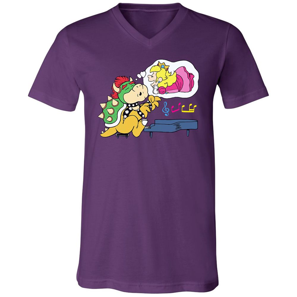 Unisex V-Neck T-Shirt - T8YECF72 - Team Purple - 9