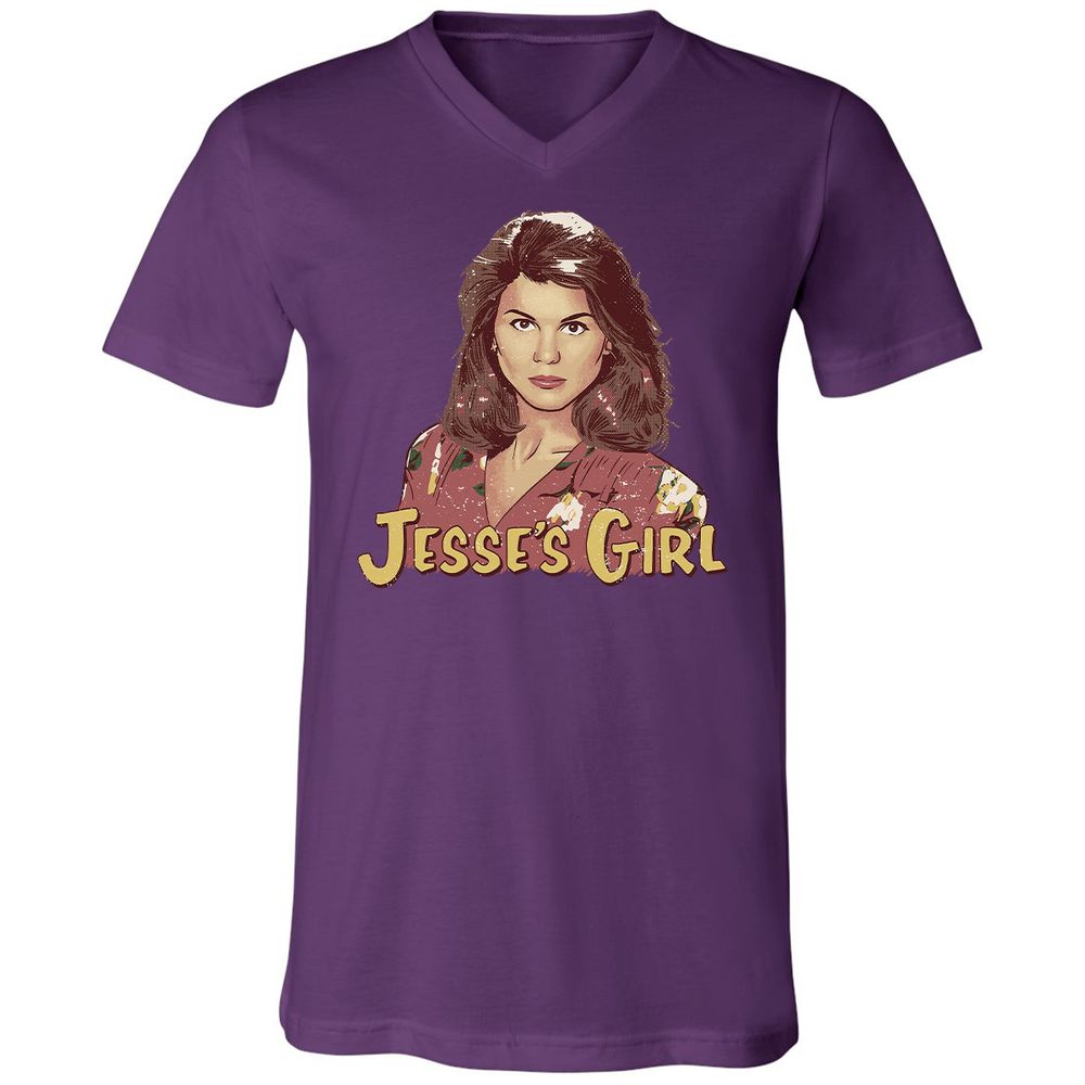 Unisex V-Neck T-Shirt - 6N1RHJH5 - Team Purple - 9