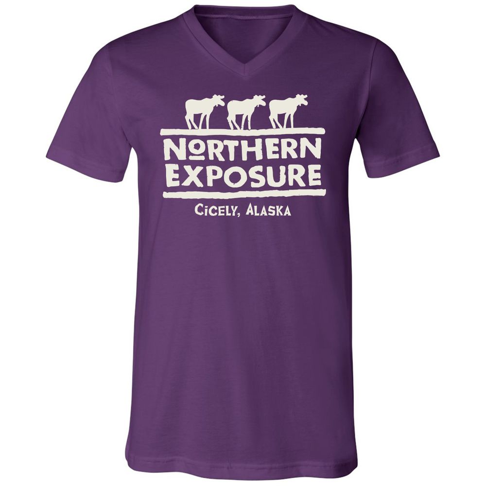 Unisex V-Neck T-Shirt - 9LMJQAS6 - Team Purple - 9