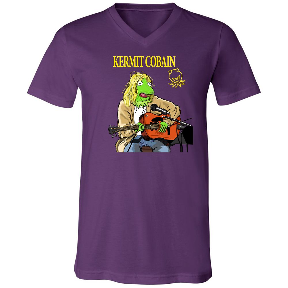 Unisex V-Neck T-Shirt - 5UNSC6L1 - Team Purple - 9