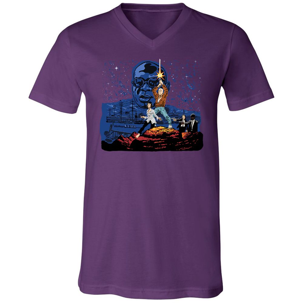 Unisex V-Neck T-Shirt - A5RHDVZQ - Team Purple - 9