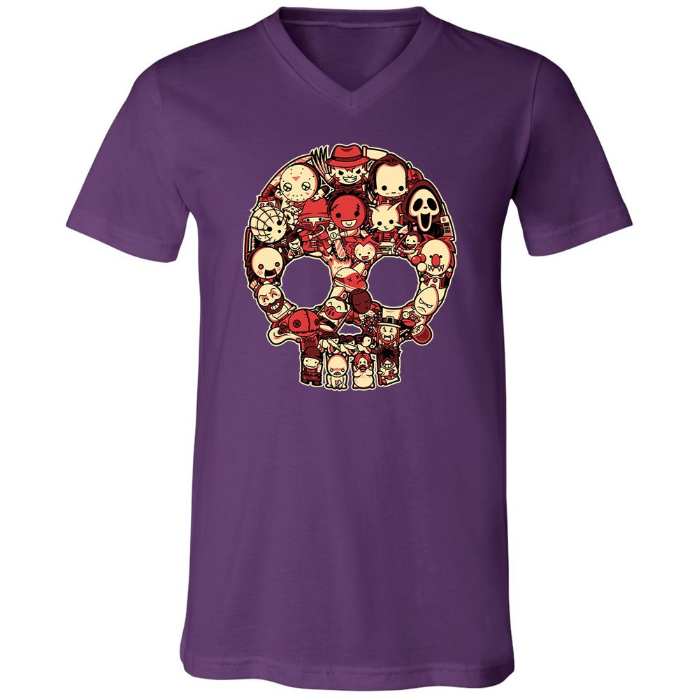 Unisex V-Neck T-Shirt - 6VQZRNGW - Team Purple - 9