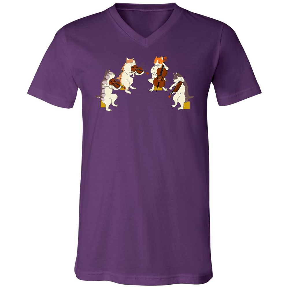 Unisex V-Neck T-Shirt - 9C3L1XJ8 - Team Purple - 9