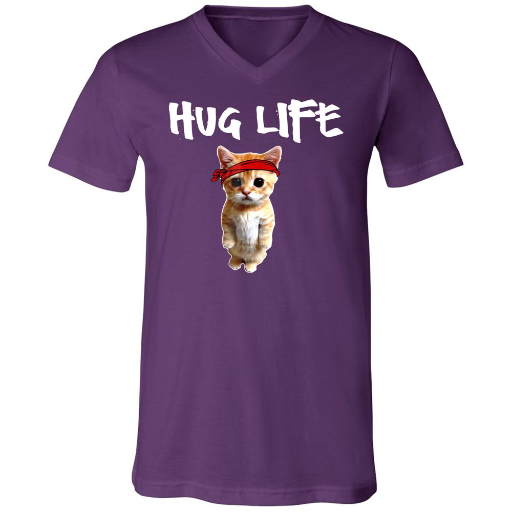 Unisex V-Neck T-Shirt - DQL19X25 - Team Purple - 9