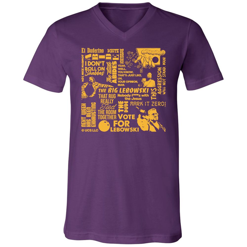Unisex V-Neck T-Shirt - WL5EK5NY - Team Purple - 9