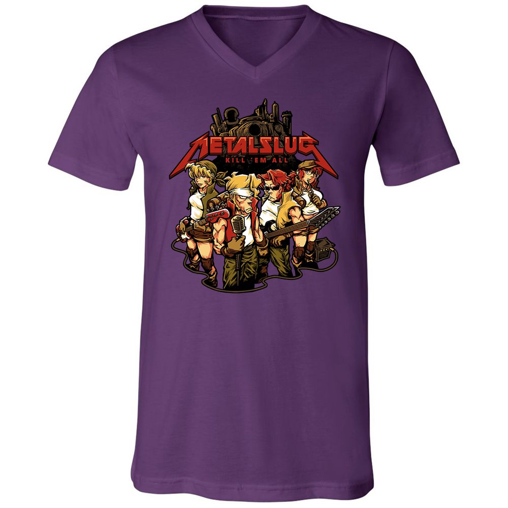Unisex V-Neck T-Shirt - 9J1E4TKR - Team Purple - 9