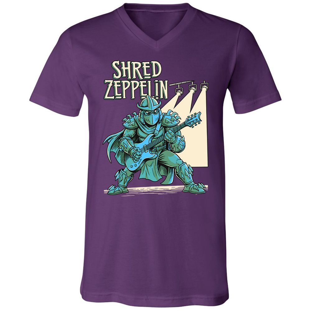 Unisex V-Neck T-Shirt - ZDRYM5PZ - Team Purple - 9