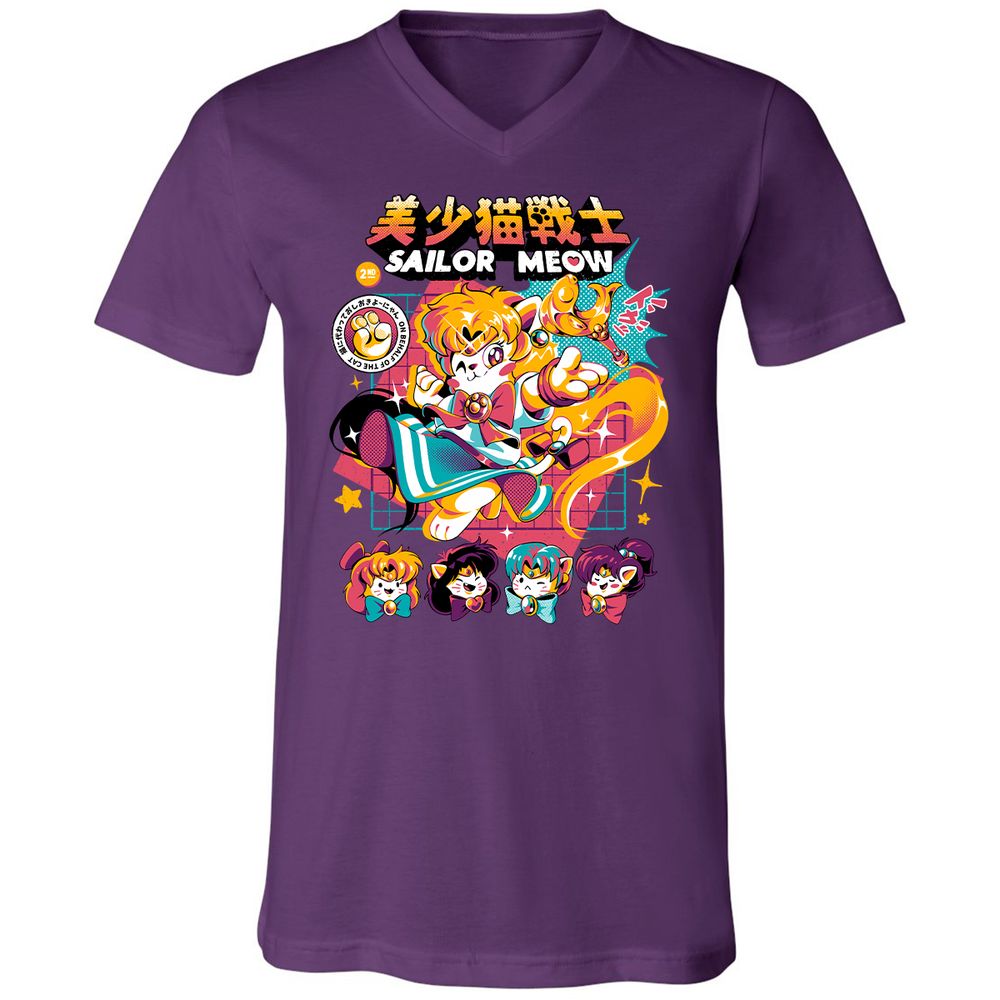 Unisex V-Neck T-Shirt - 2JX55DXD - Team Purple - 9