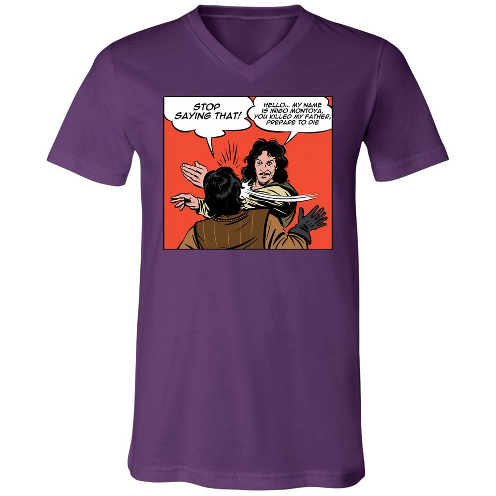 Unisex V-Neck T-Shirt - P96KFTP5 - Team Purple - 9