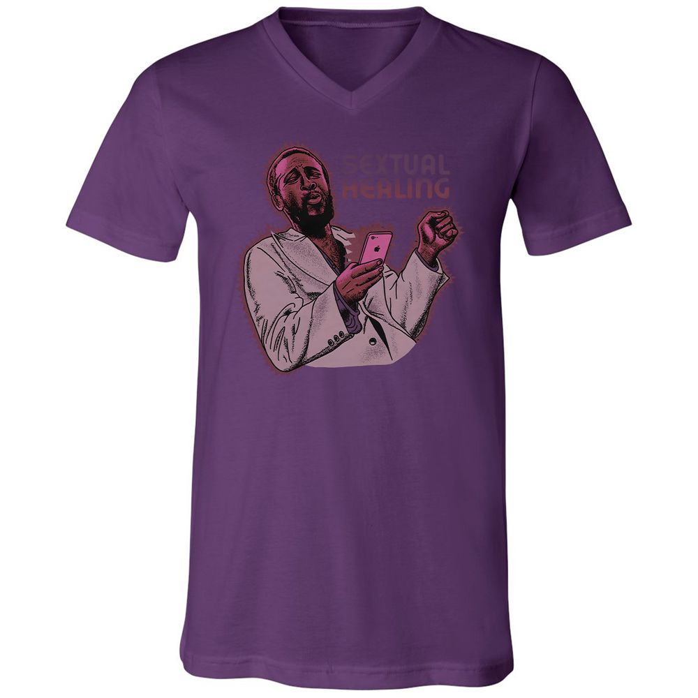 Unisex V-Neck T-Shirt - NC1REZ92 - Team Purple - 9