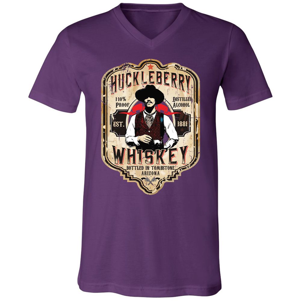 Unisex V-Neck T-Shirt - 2D9RNFH2 - Team Purple - 9
