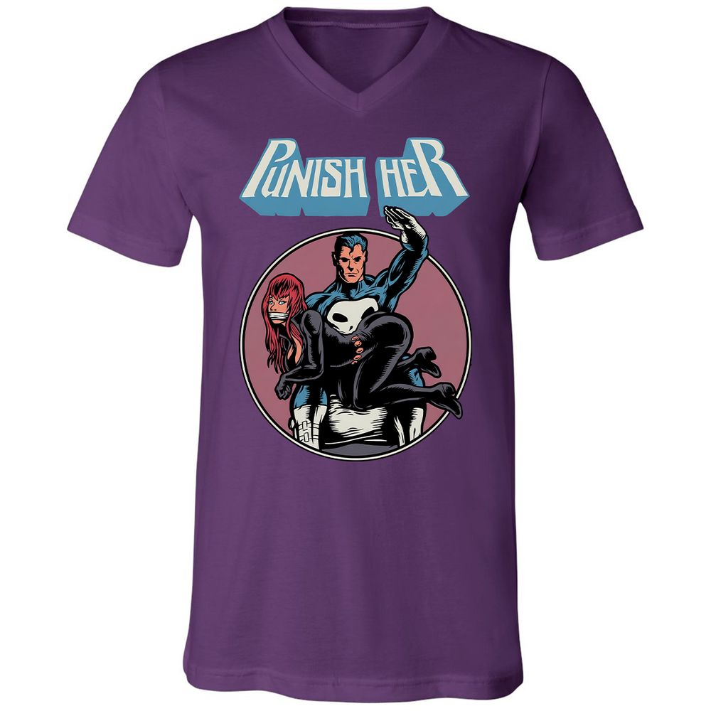 Unisex V-Neck T-Shirt - GLFDGG24 - Team Purple - 9