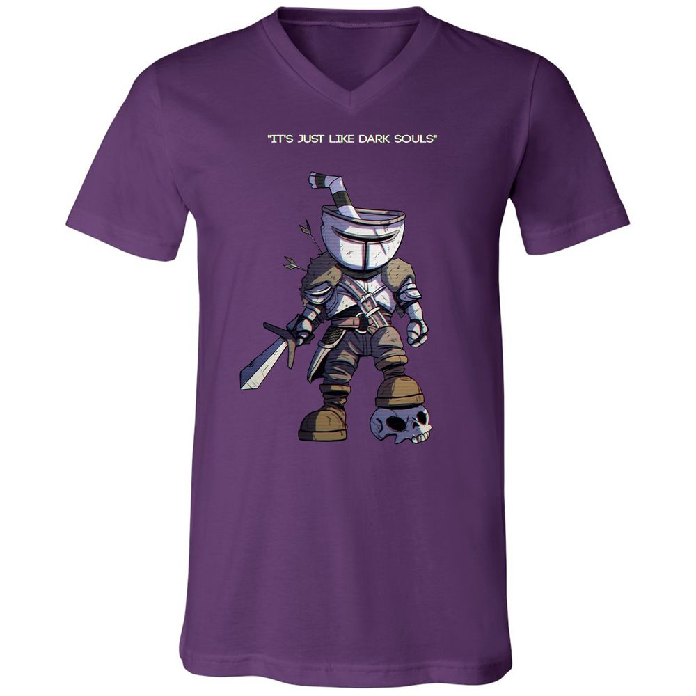 Unisex V-Neck T-Shirt - K9KEENSN - Team Purple - 9