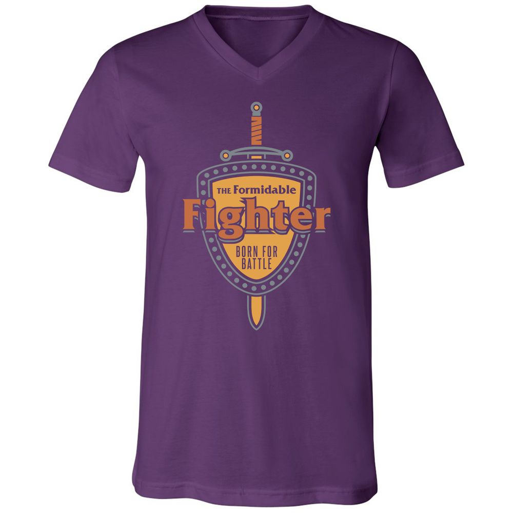 Unisex V-Neck T-Shirt - 4SHRYTE9 - Team Purple - 9